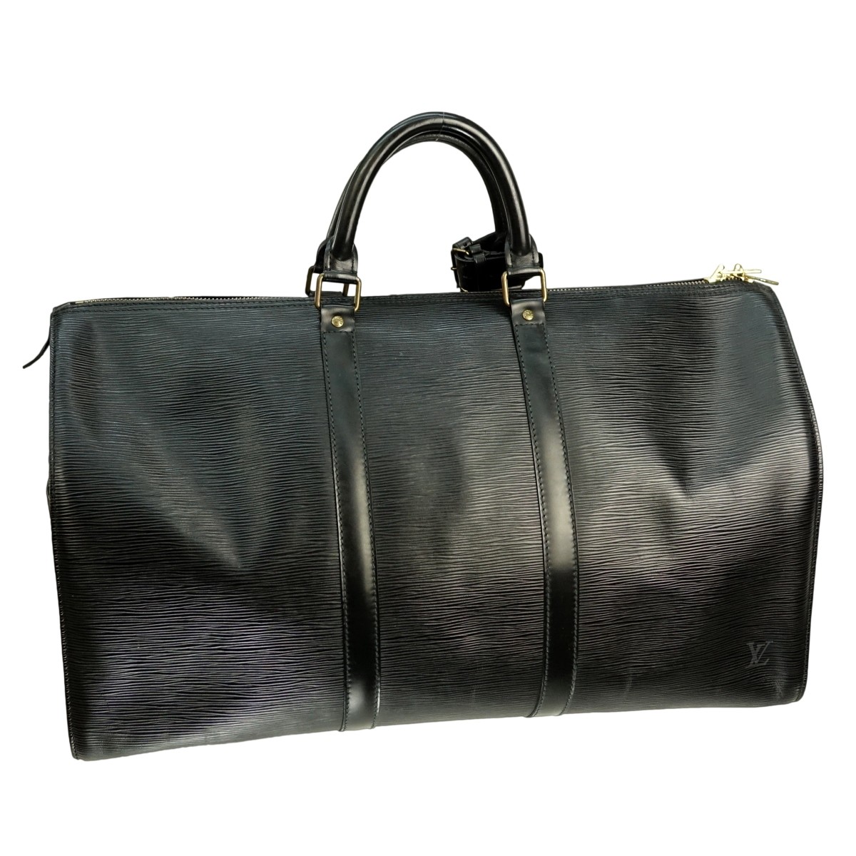 Louis Vuitton Black Epi Leather Keepall 50
