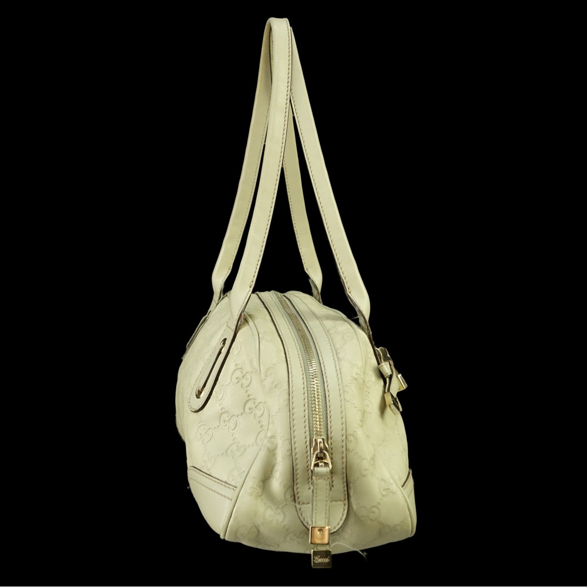 Gucci Ivory Guccissima Leather Princy Boston Bag