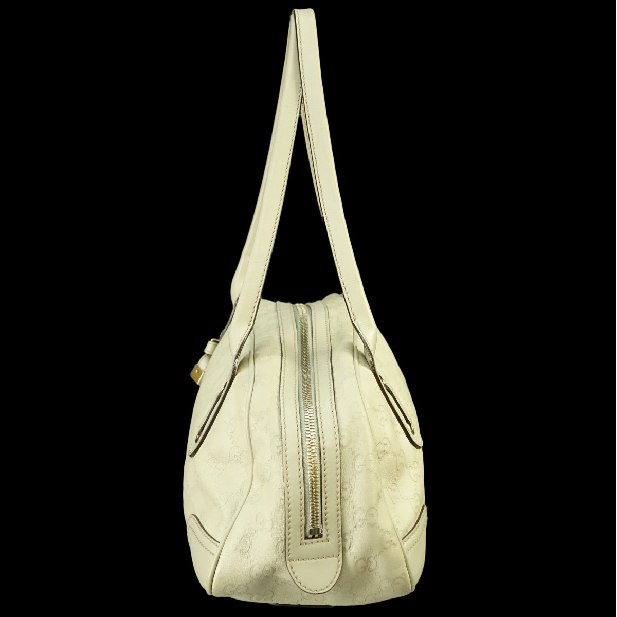 Gucci Ivory Guccissima Leather Princy Boston Bag