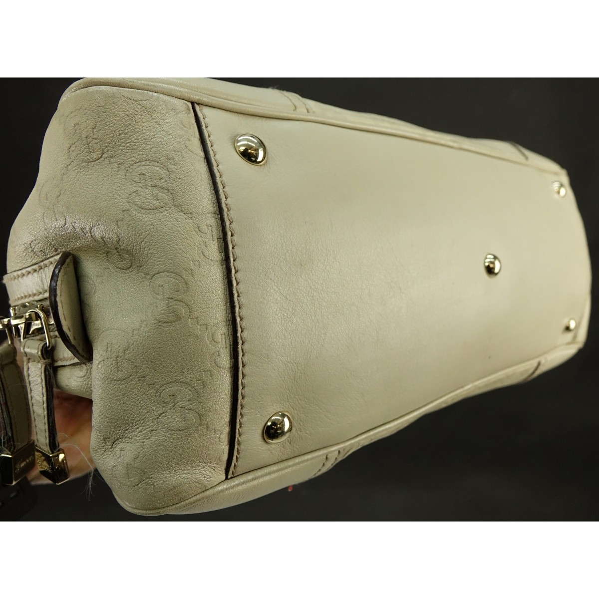 Gucci Ivory Guccissima Leather Princy Boston Bag