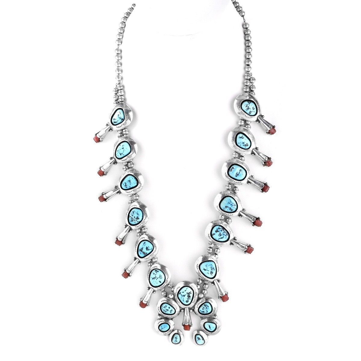 Vintage Turquoise and Sterling Necklace