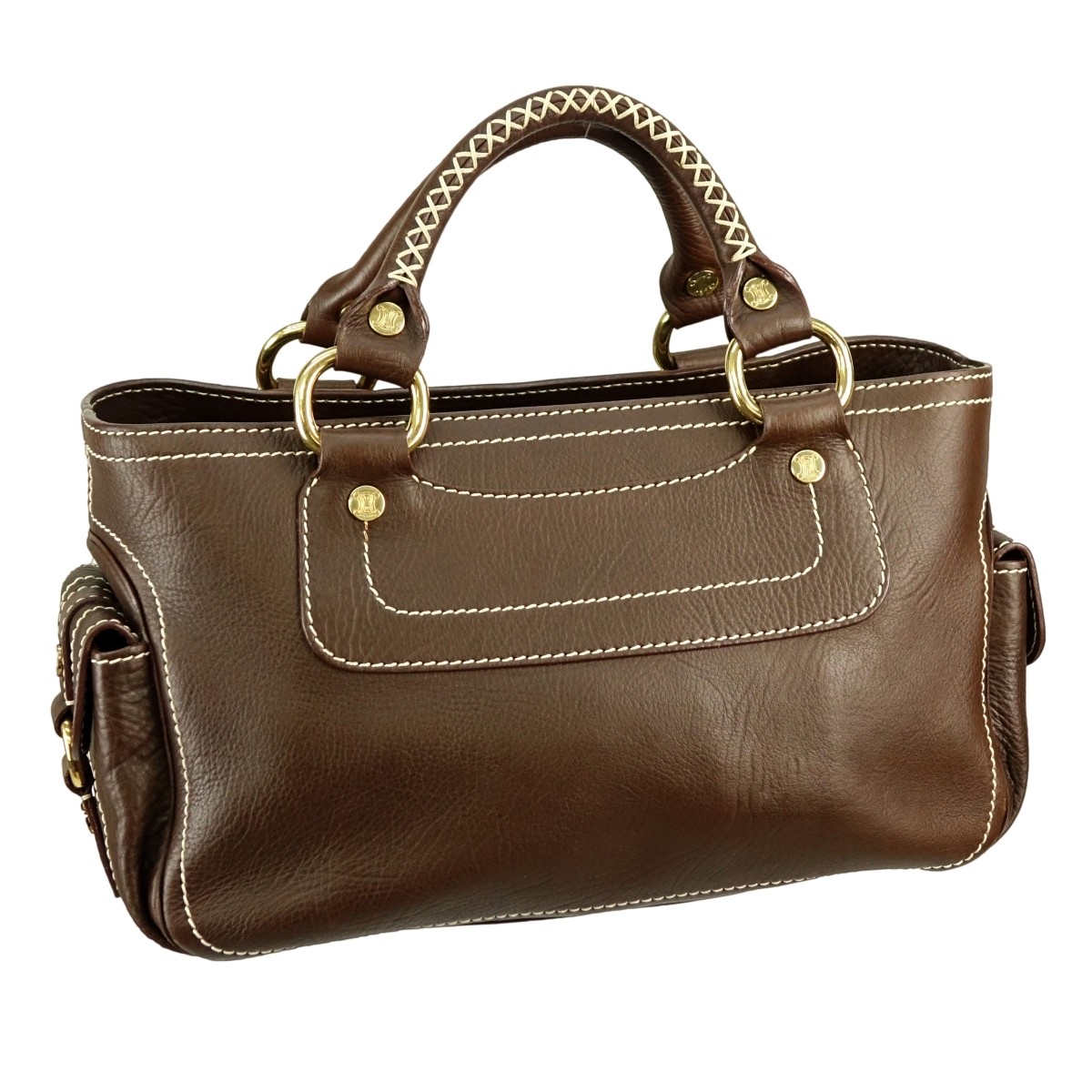 Celine Brown Leather Boogie Bag Front Pocket Bag