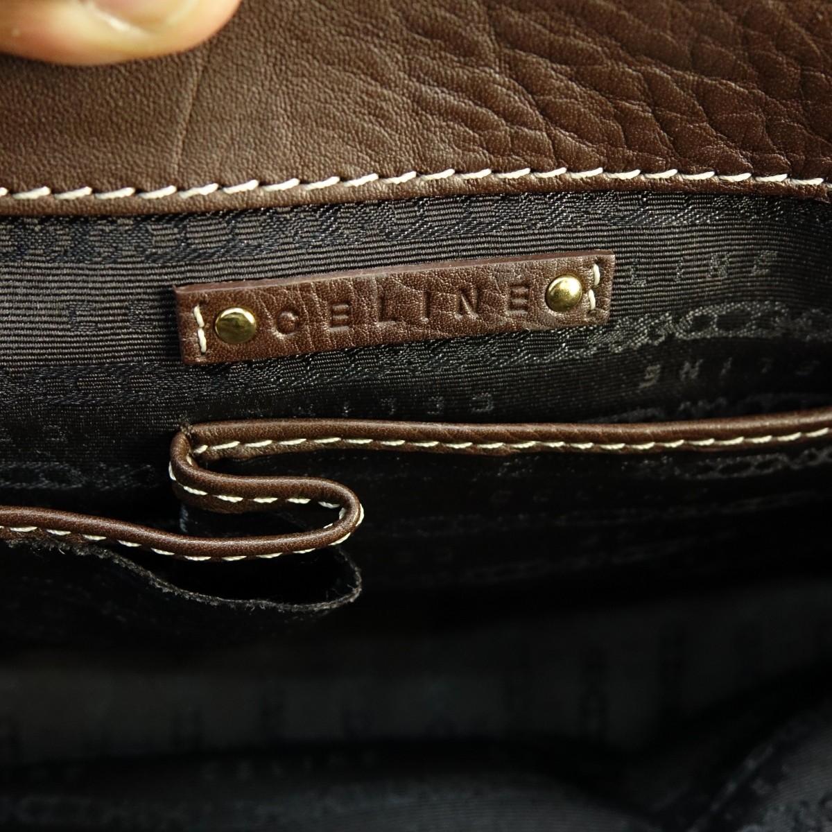 Celine Brown Leather Boogie Bag Front Pocket Bag
