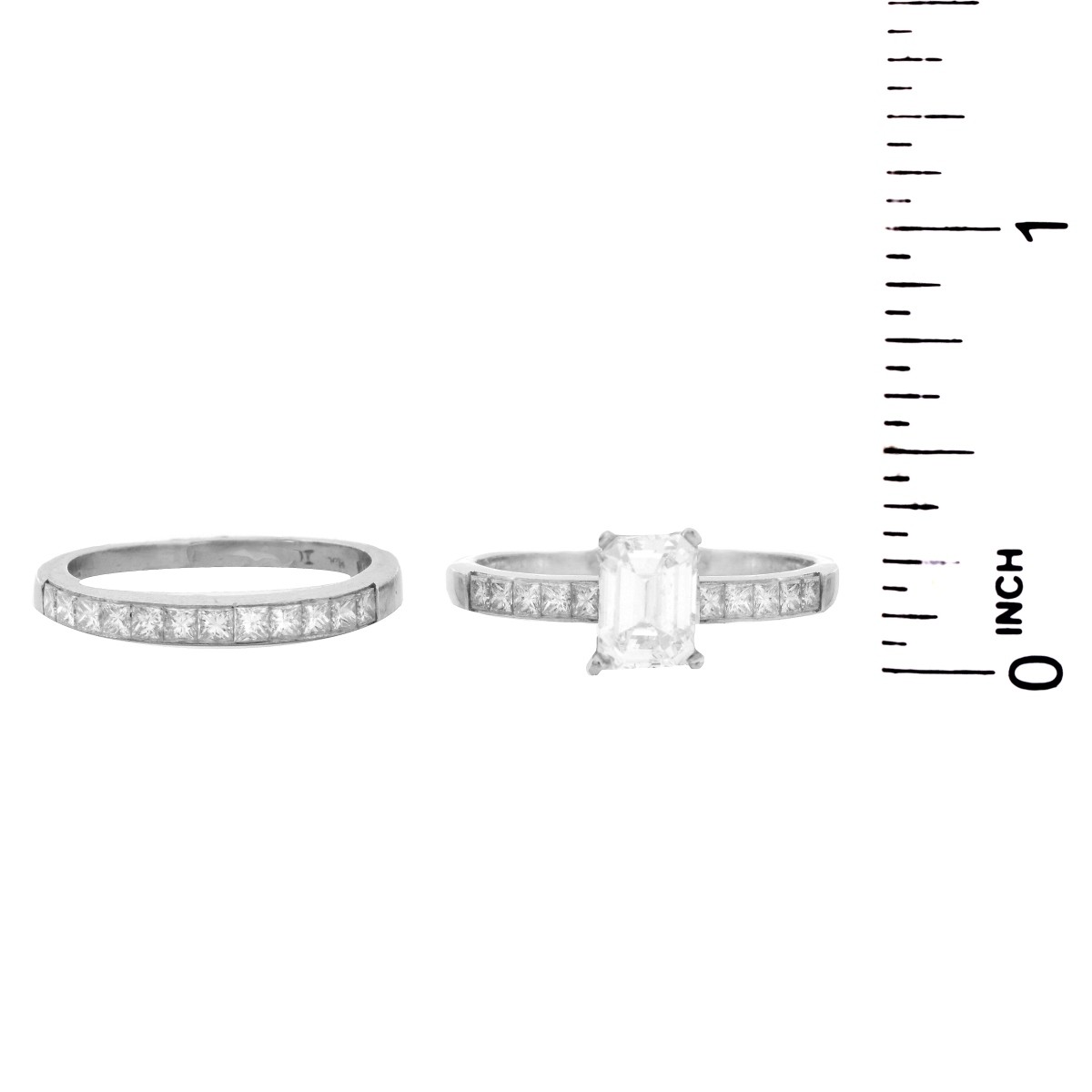 Diamond and Platinum Wedding Set
