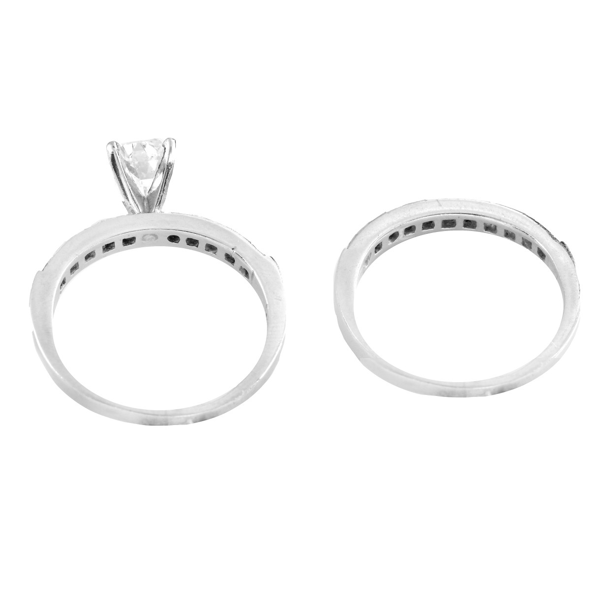 Diamond and Platinum Wedding Set