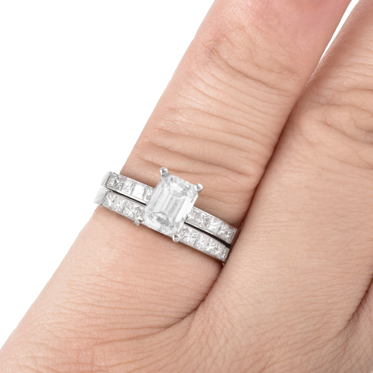 Diamond and Platinum Wedding Set