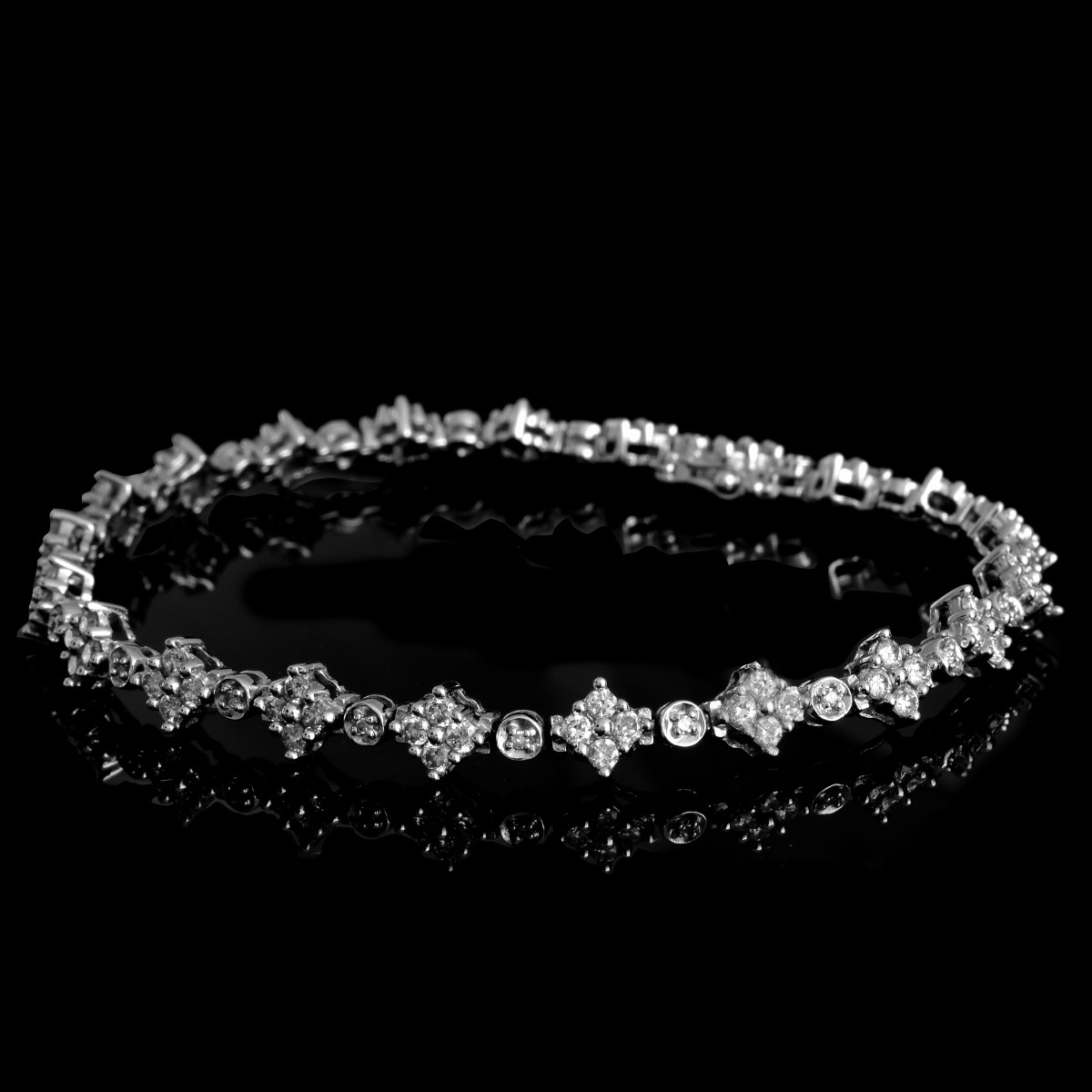 Diamond and 14K Gold Bracelet