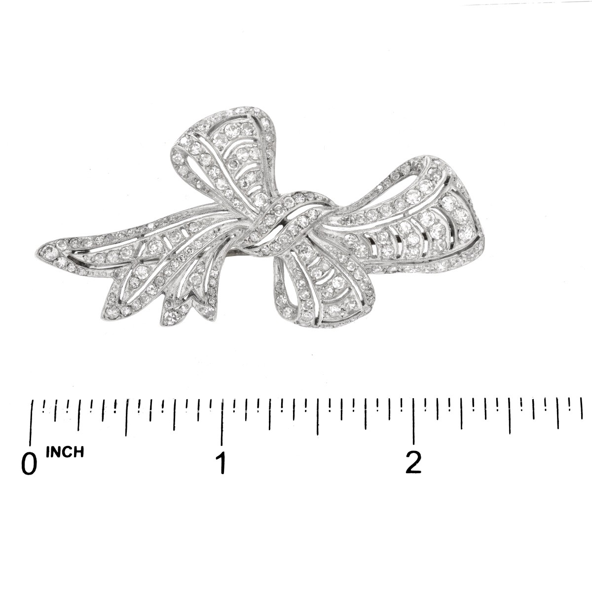 3.5ct Diamond and Platinum Brooch