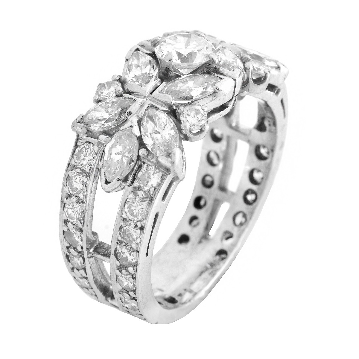 Diamond and Platinum Ring