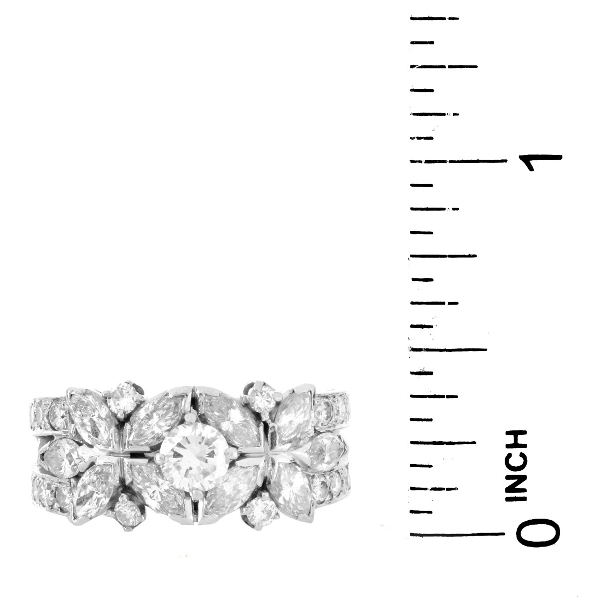 Diamond and Platinum Ring