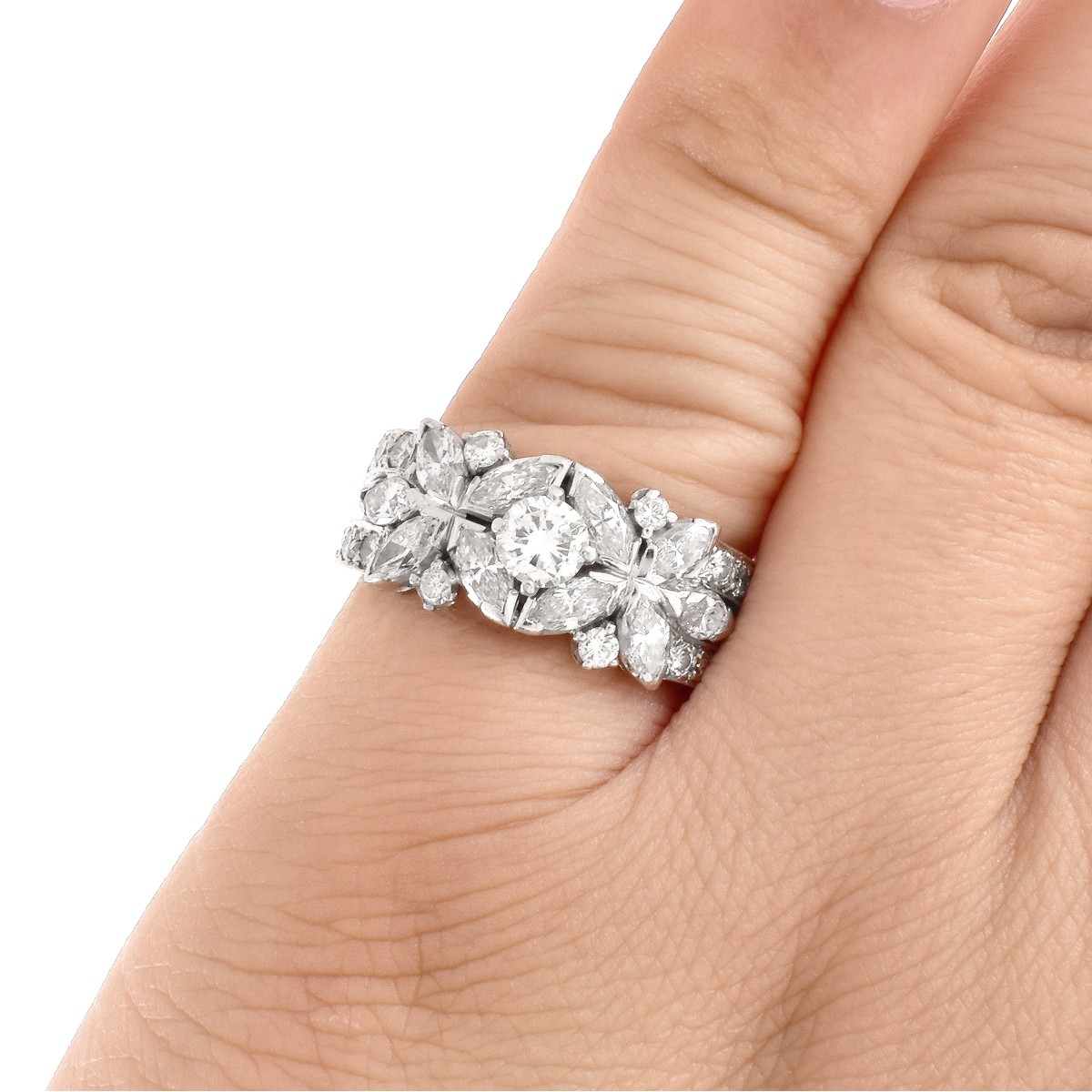 Diamond and Platinum Ring