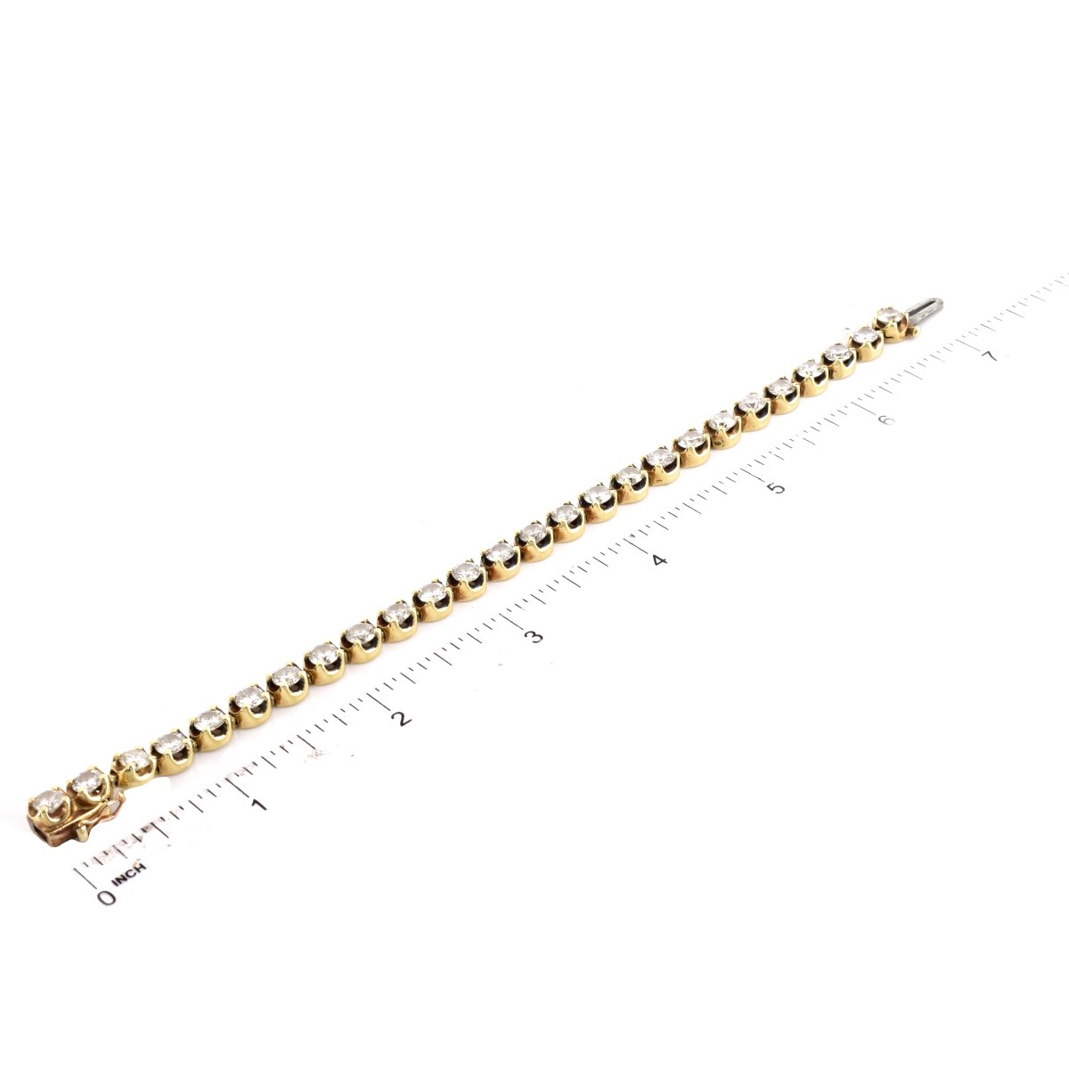 Diamond and 14K Gold Tennis Bracelet