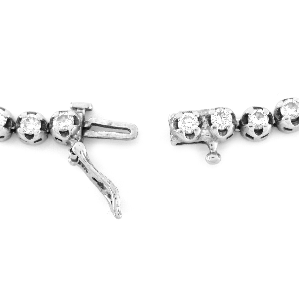 Diamond and 14K Gold Tennis Bracelet