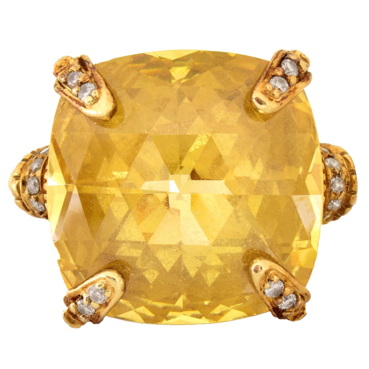 Citrine and 14K Gold Ring