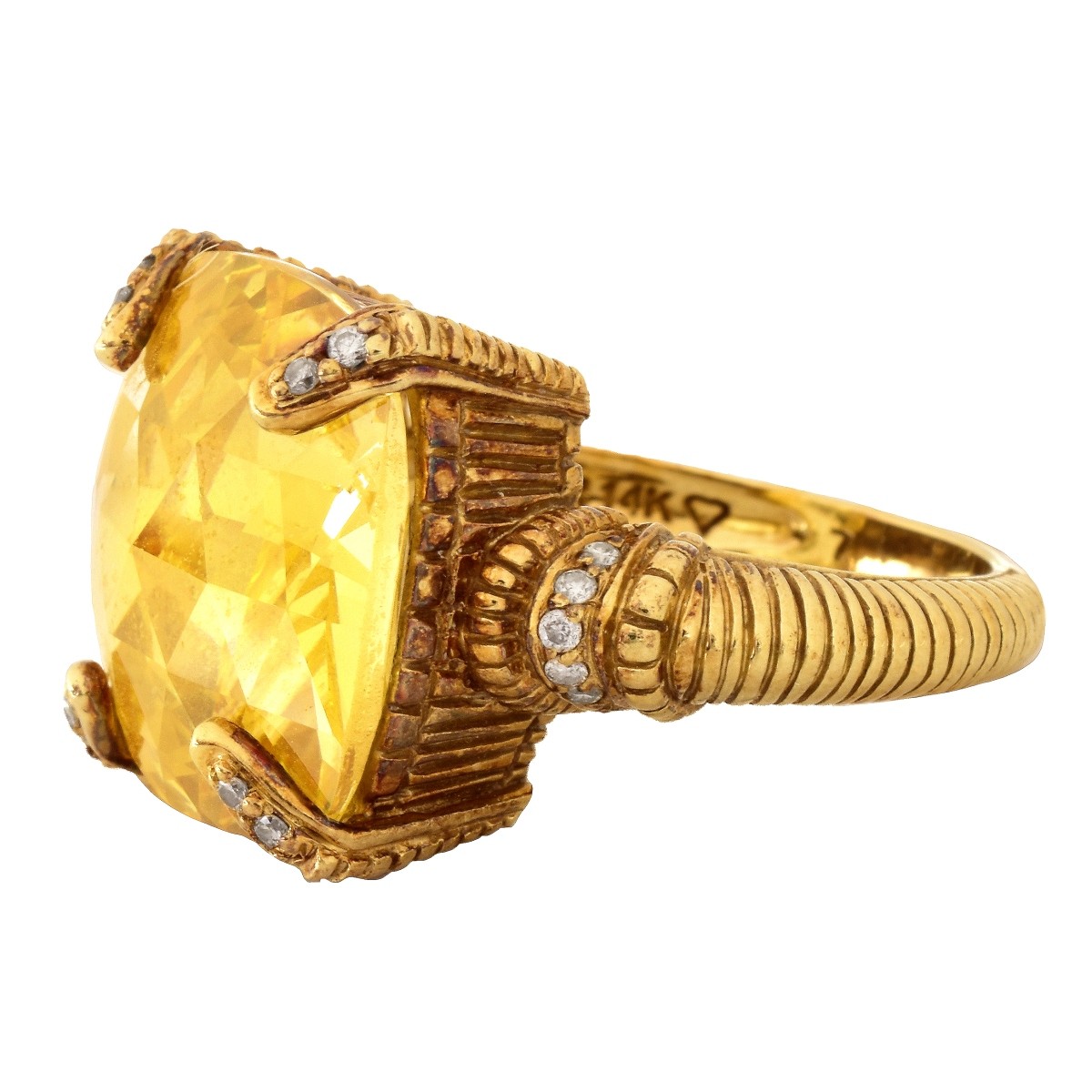 Citrine and 14K Gold Ring