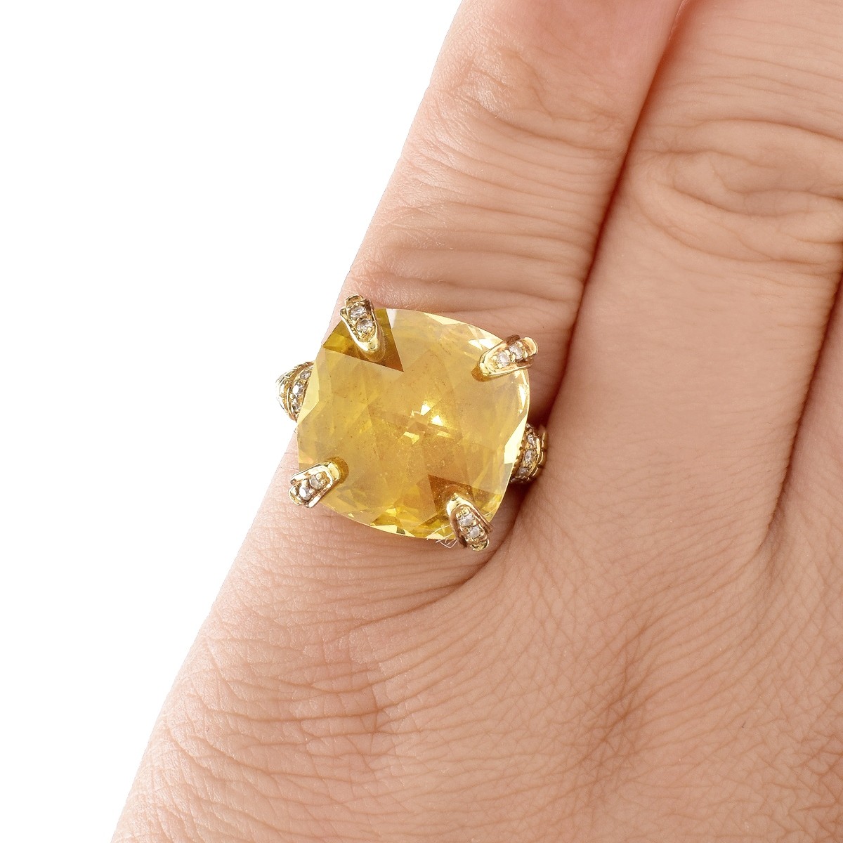 Citrine and 14K Gold Ring