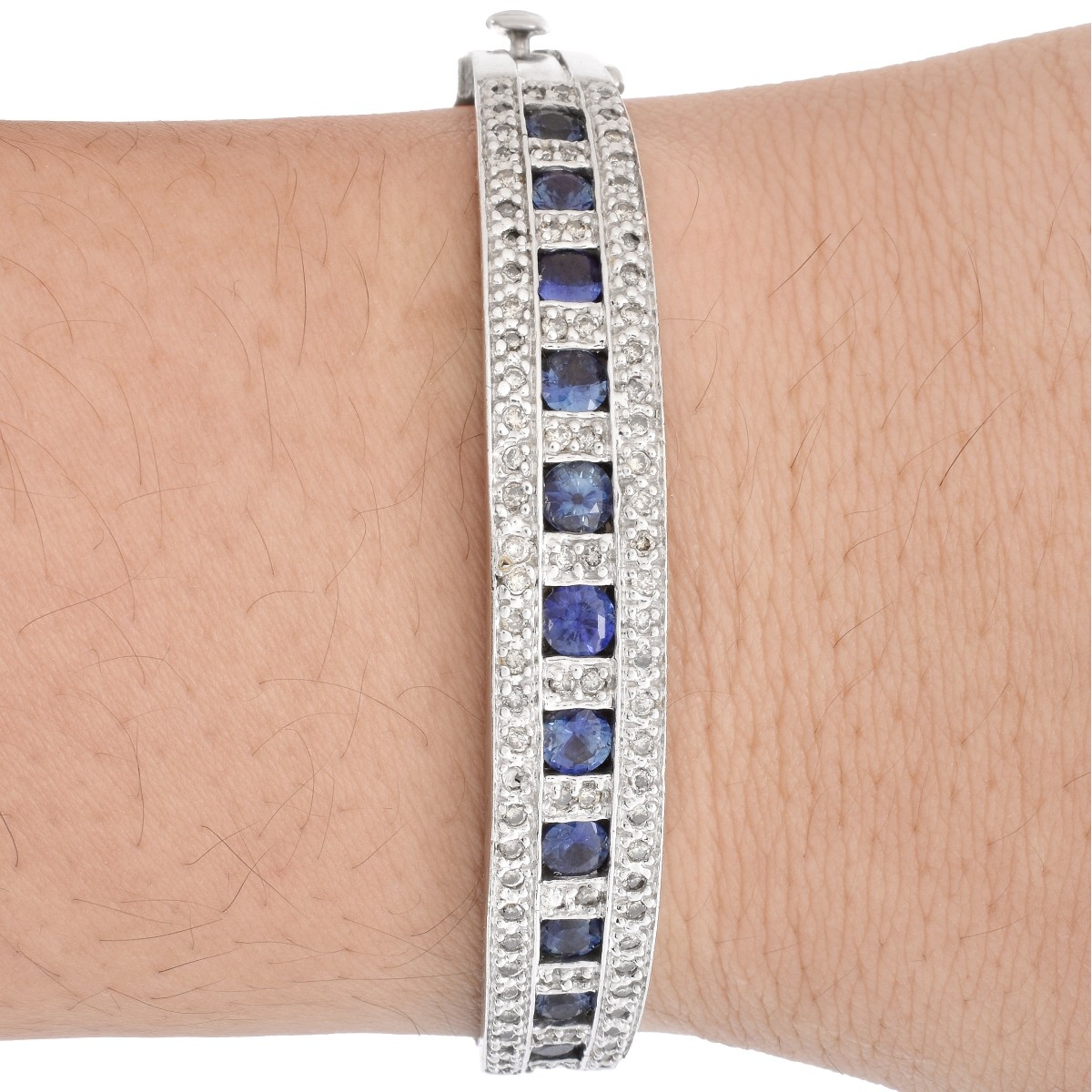 Sapphire, Diamond and 14K Gold Bracelet