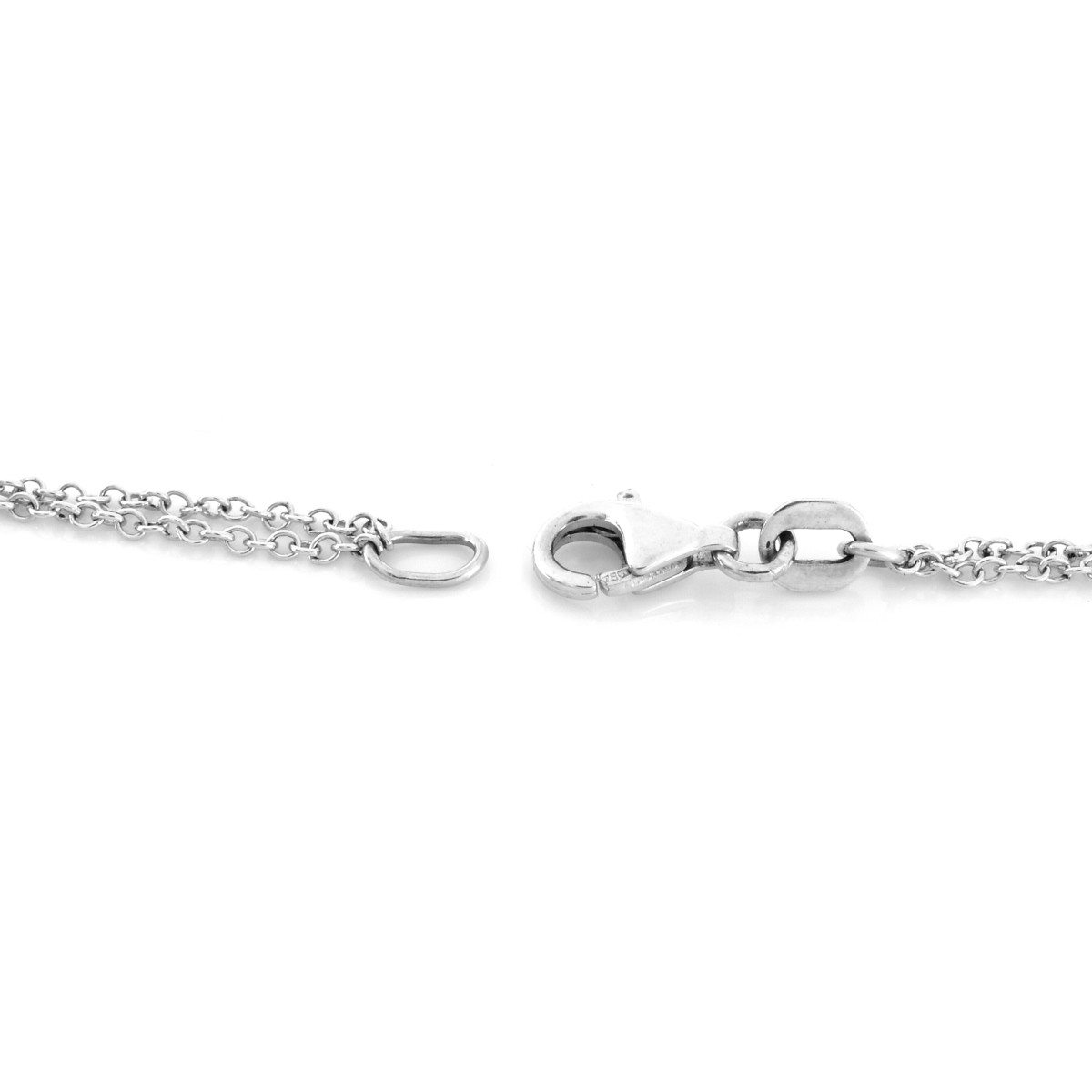 Diamond, Ruby and 18K Gold Pendant Necklace