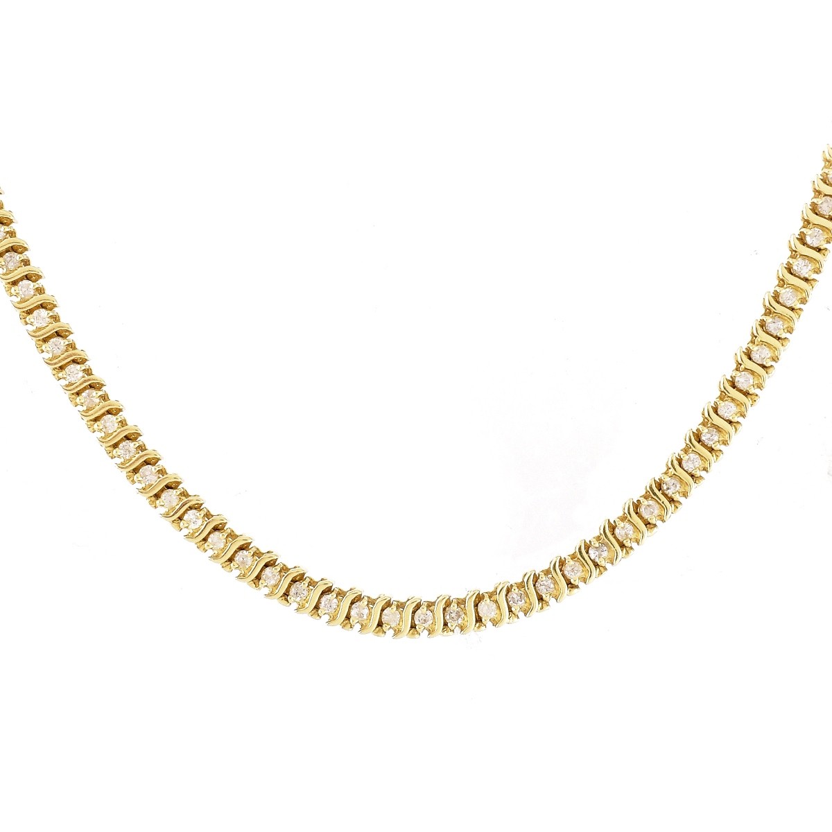 Diamond and 10K Gold Necklace