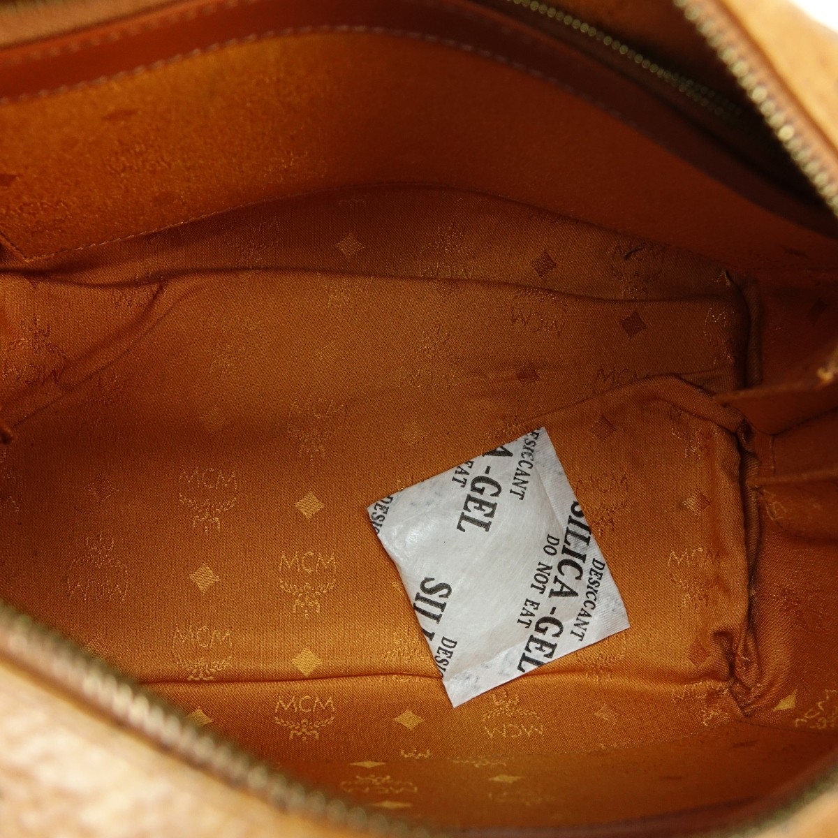 MCM Cognac Visetos Canvas Boston Bandouliere Bag