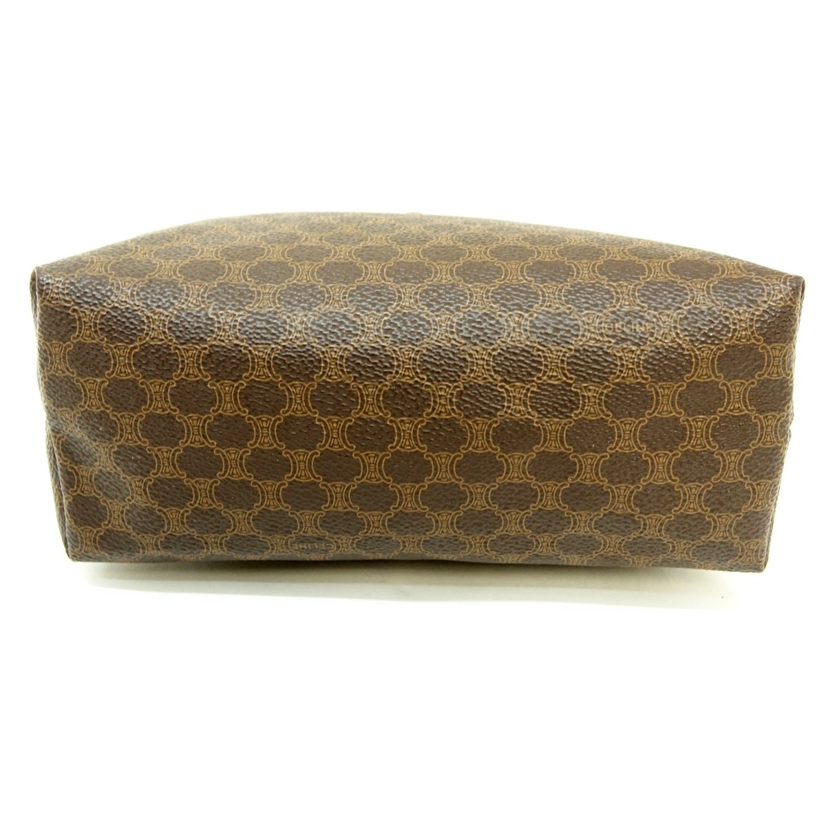 Celine Brown Macadame Coated Canvas Toiletry Pouch