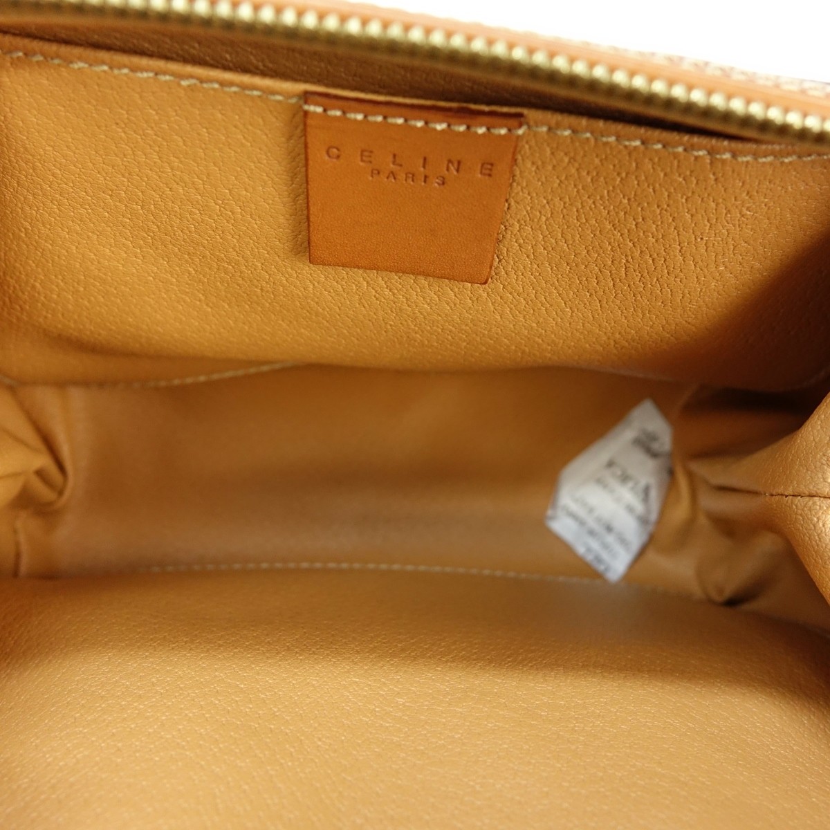 Celine Brown Macadame Coated Canvas Toiletry Pouch