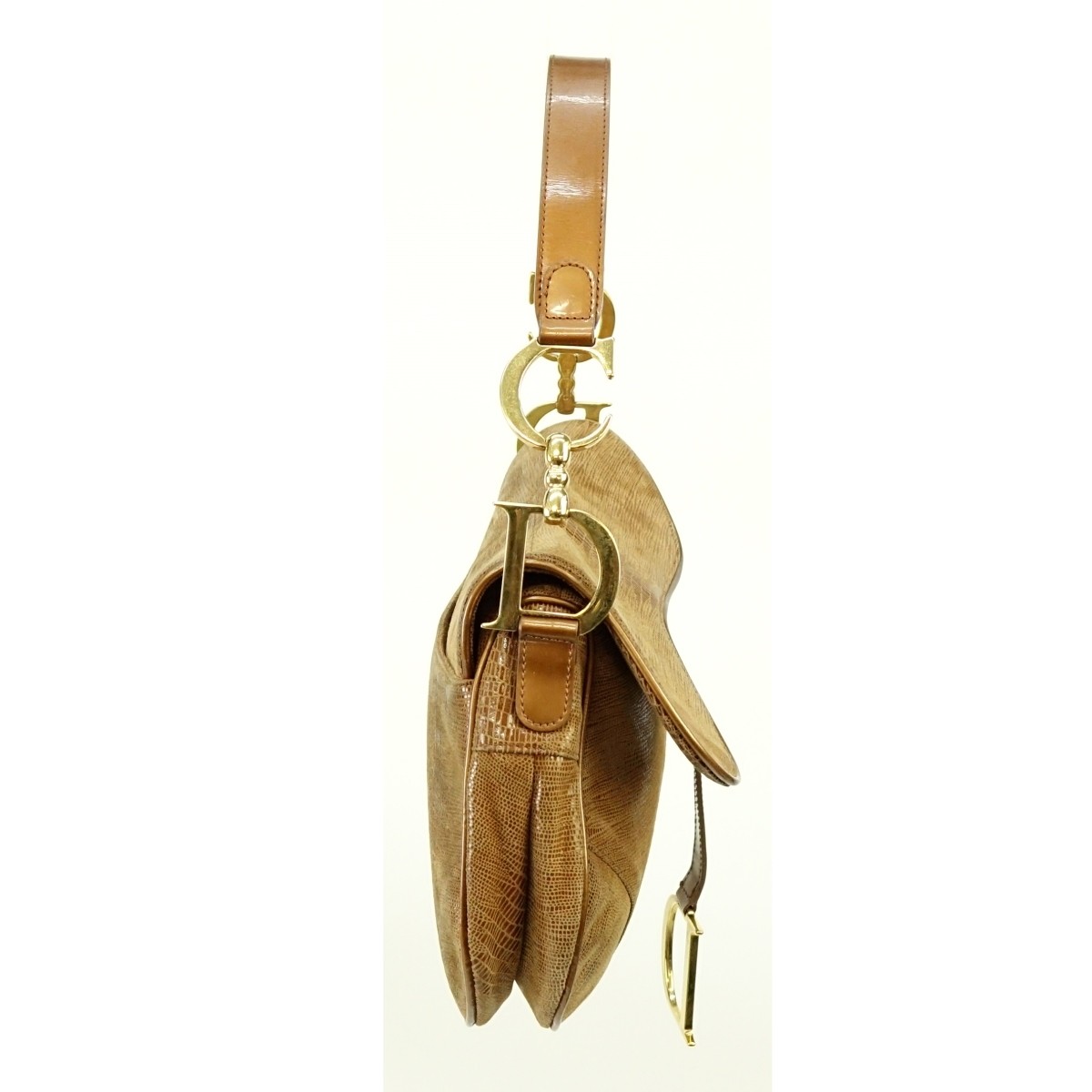 Dior Bronze Leather Saddle Pouch