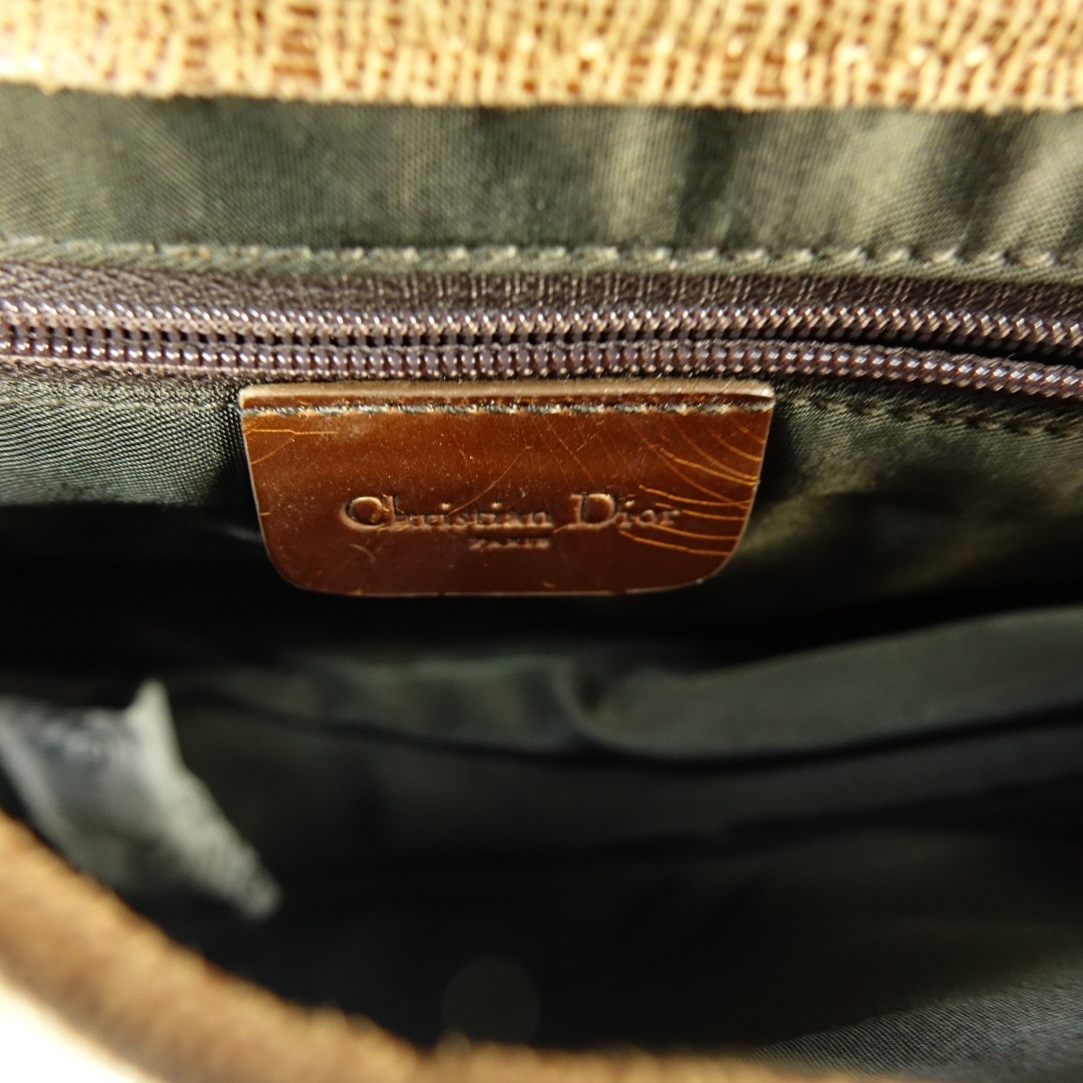 Dior Bronze Leather Saddle Pouch