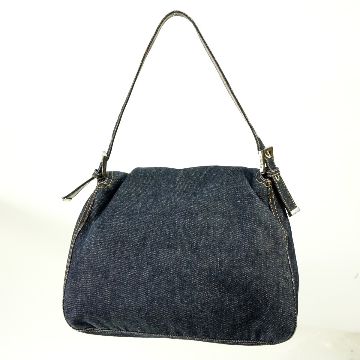 Fendi Dark Blue Denim Canvas Mama Baguette Bag