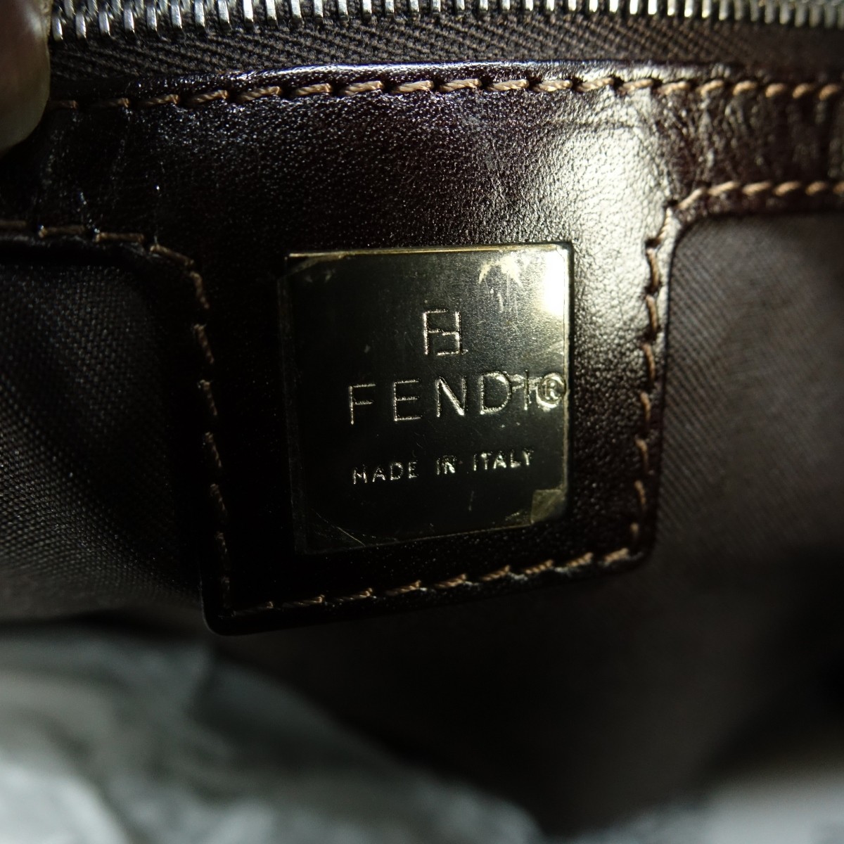 Fendi Dark Blue Denim Canvas Mama Baguette Bag