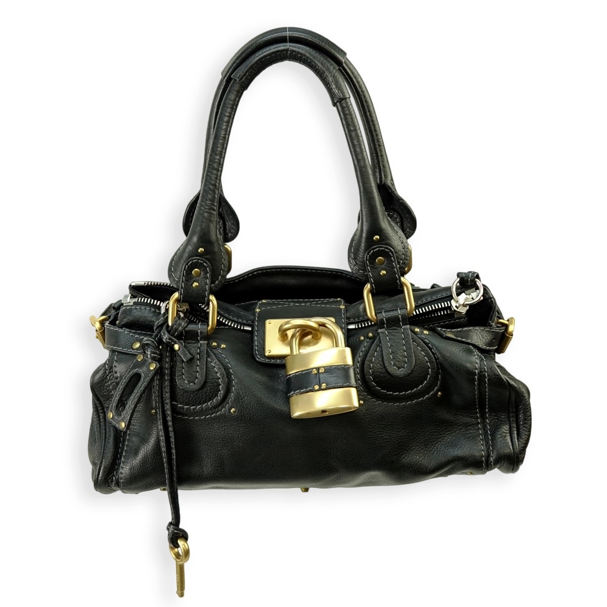 Chloe Black Leather Paddington MM Bag
