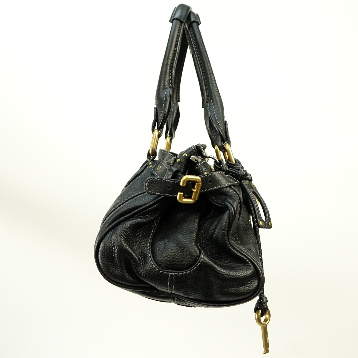 Chloe Black Leather Paddington MM Bag