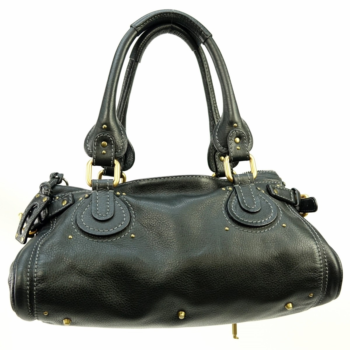 Chloe Black Leather Paddington MM Bag