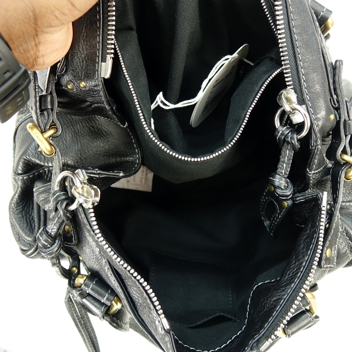 Chloe Black Leather Paddington MM Bag