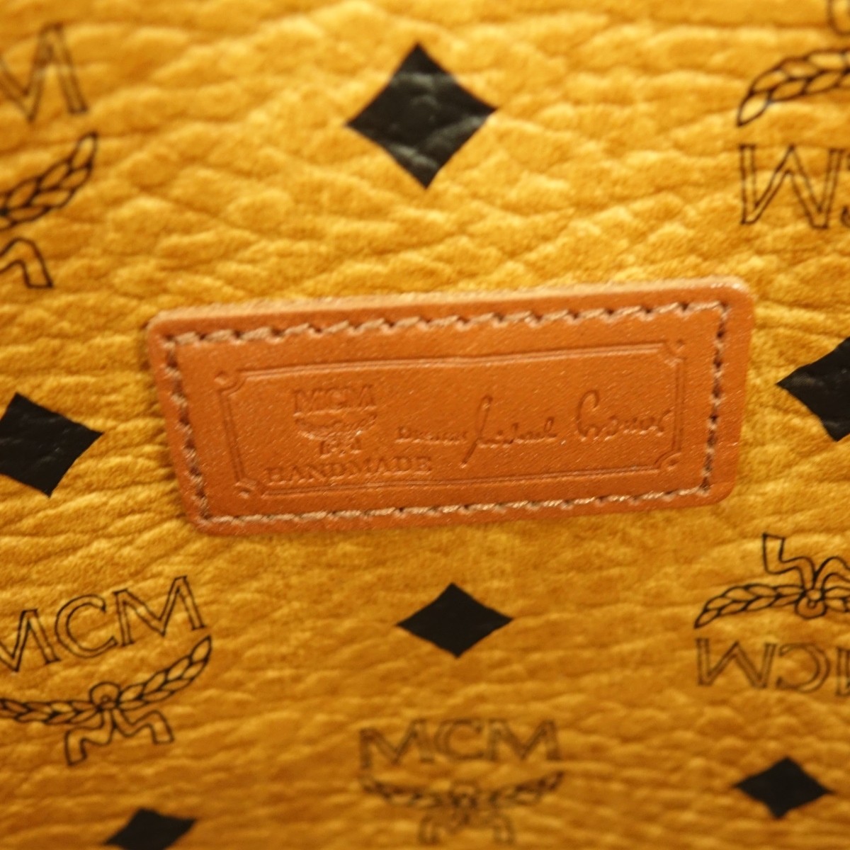 MCM Cognac Visetos Coated Canvas Vintage Tote MM