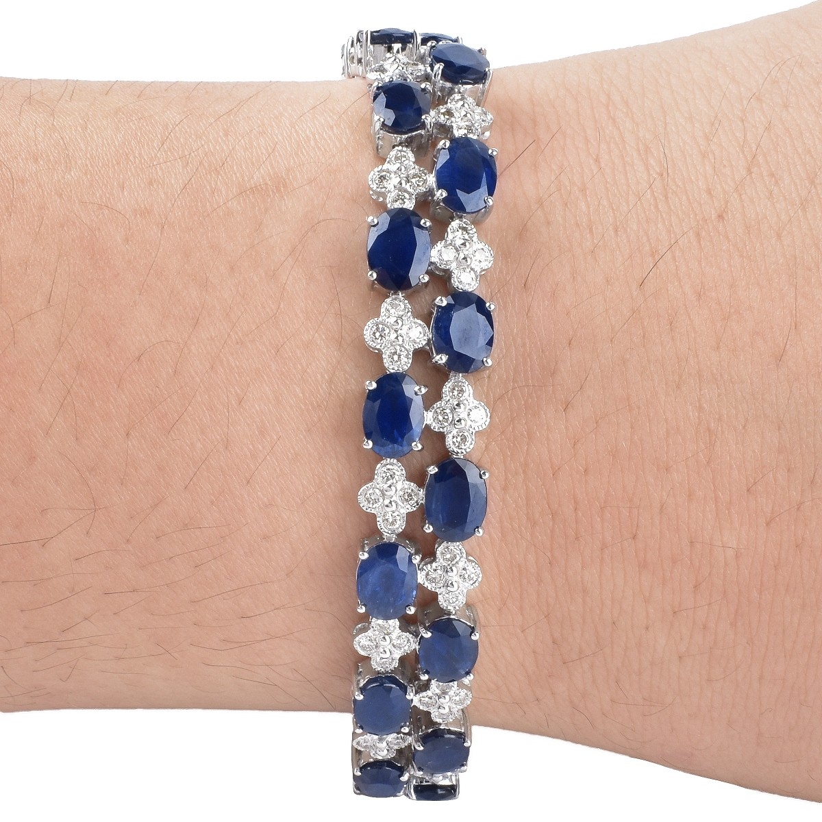 Sapphire, Diamond and 18K Gold Bracelet