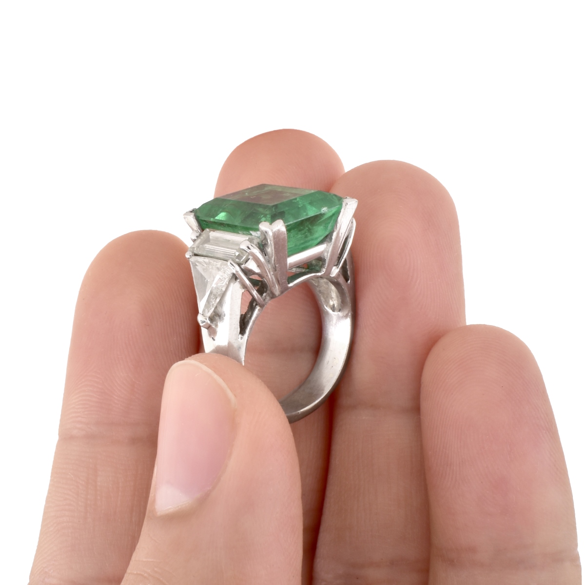 AGL 10.0ct Colombian Emerald Ring