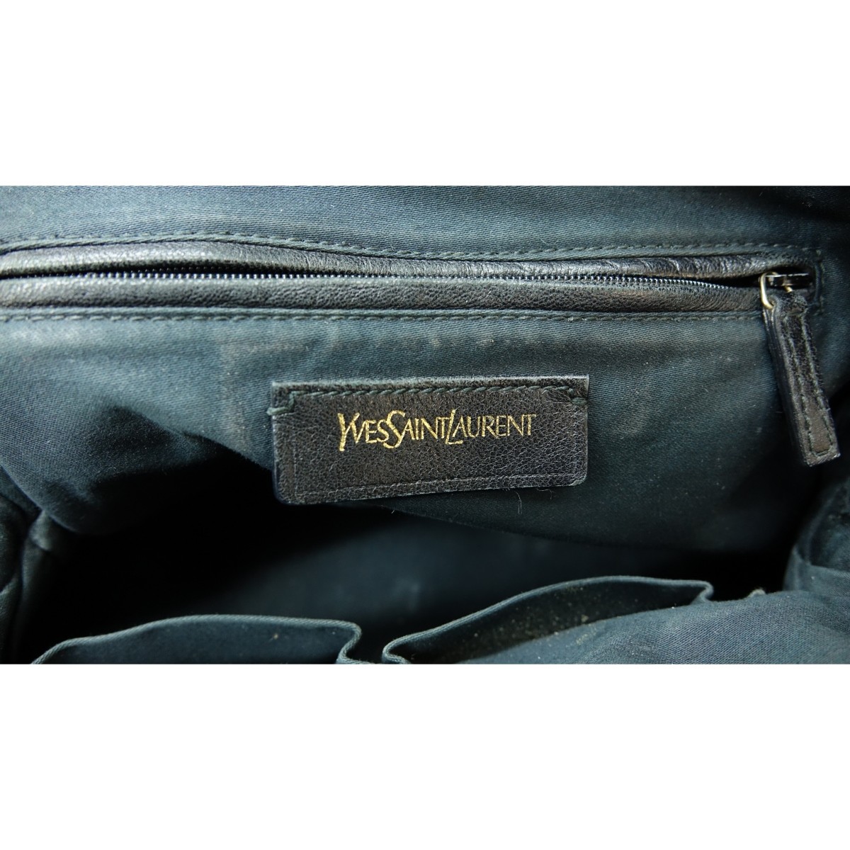 Yves St Laurent Black Patent Leather Muse 1 PM Bag