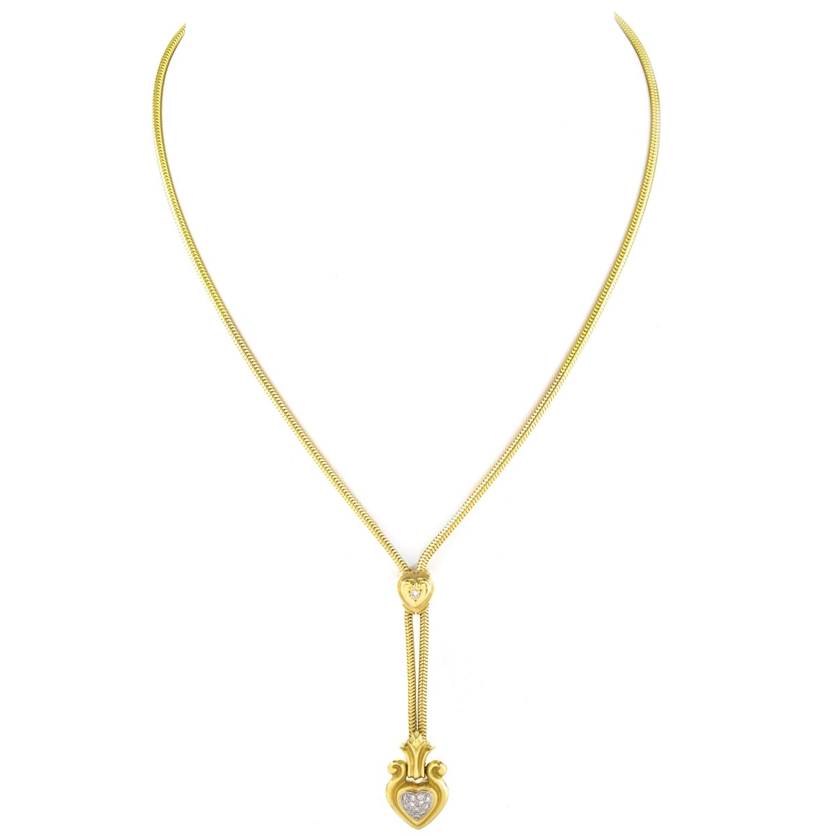 Diamond and 18K Gold Lariat Necklace