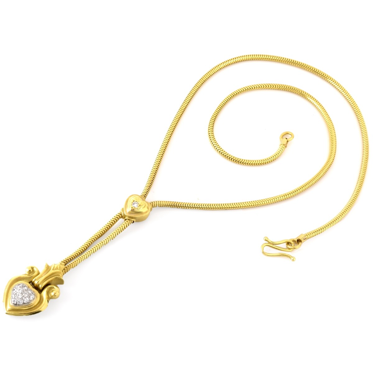 Diamond and 18K Gold Lariat Necklace