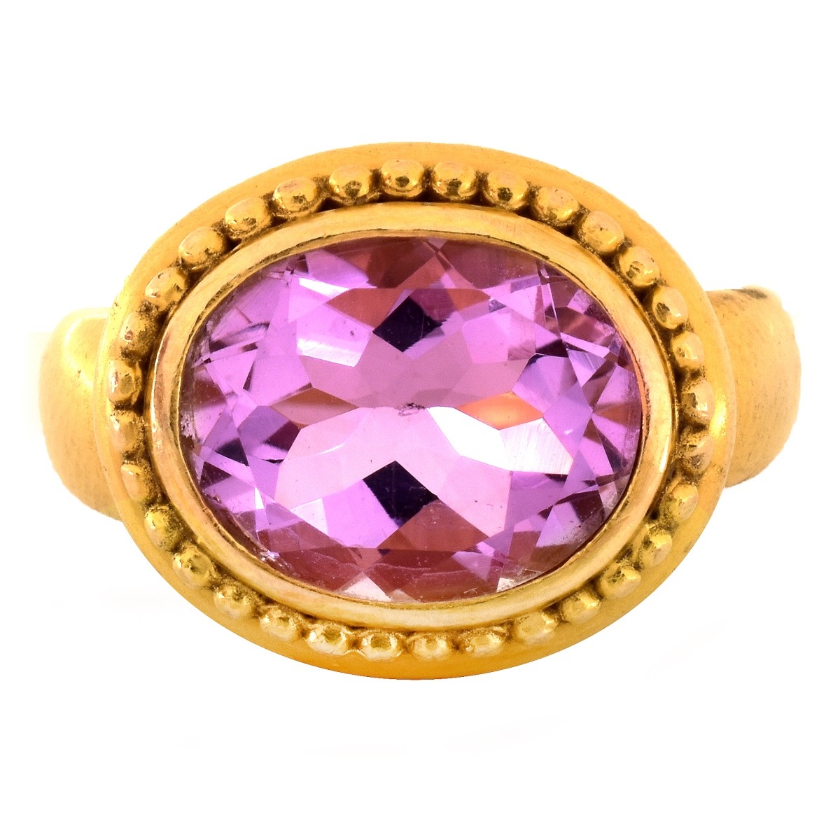 Amethyst and 14K Gold Ring