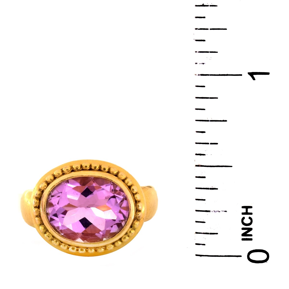 Amethyst and 14K Gold Ring