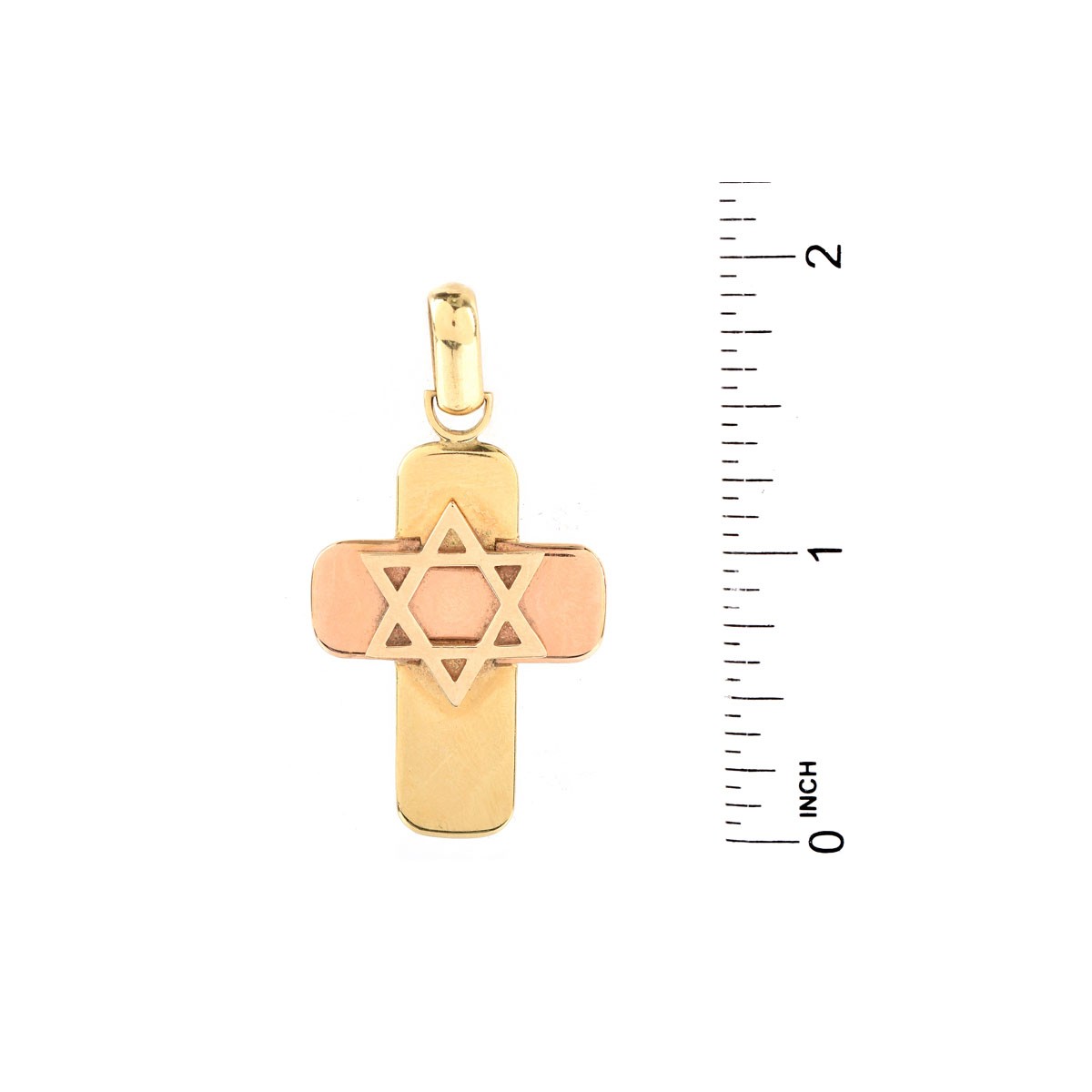 Three (3) Piece Vintage Judaica Gold Jewelry Lot