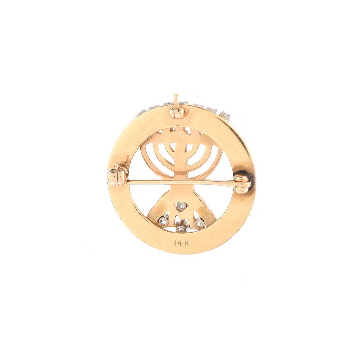 Three (3) Piece Vintage Judaica Gold Jewelry Lot