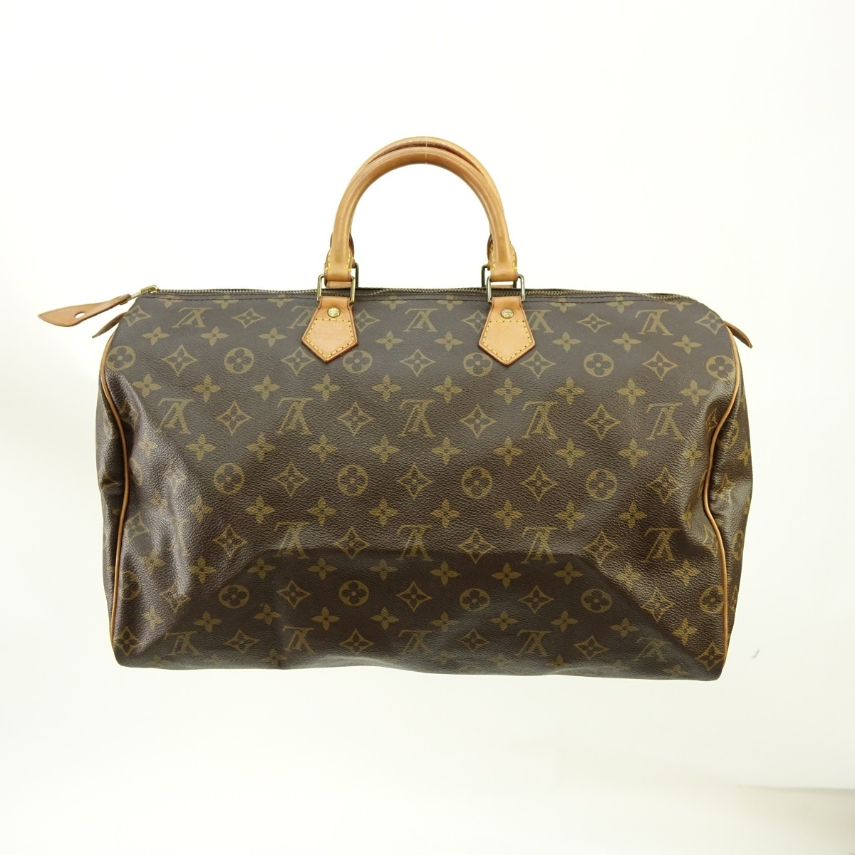 Louis Vuitton Brown Canvas Monogram Speedy 40 Bag.