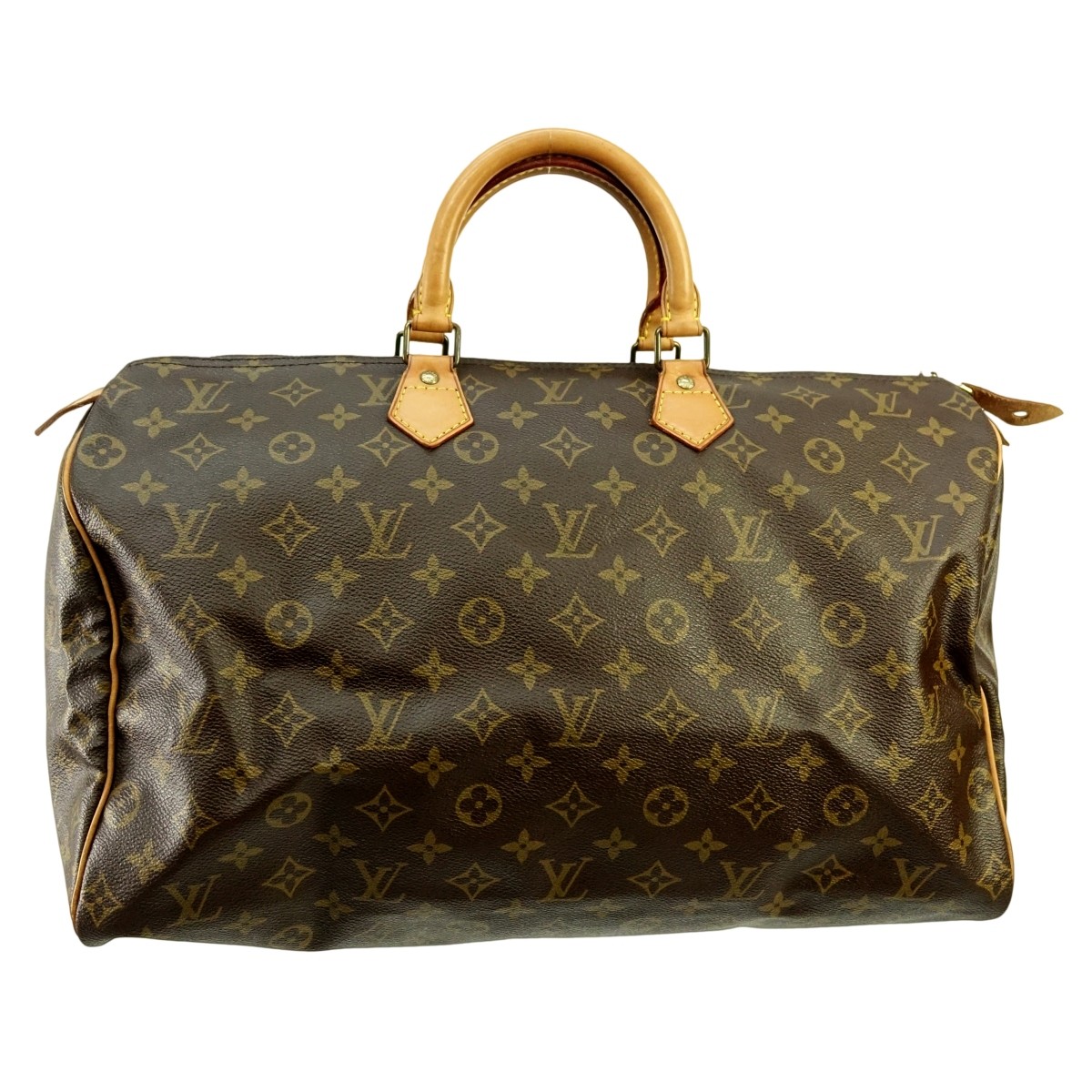 Louis Vuitton Brown Canvas Monogram Speedy 40 Bag.