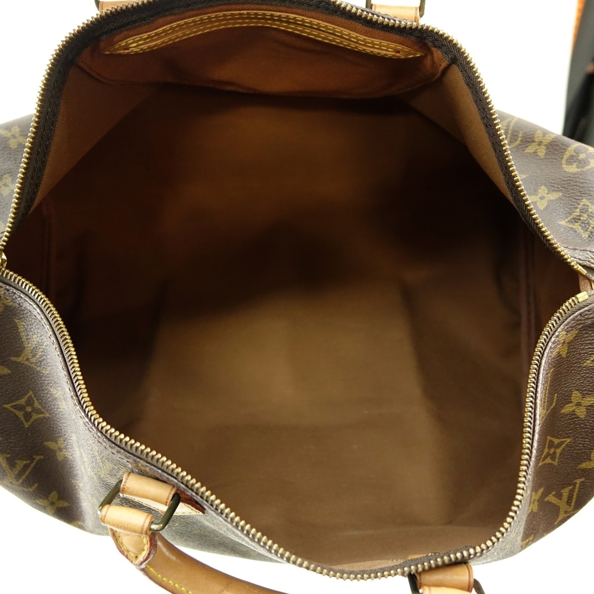 Louis Vuitton Brown Canvas Monogram Speedy 40 Bag.