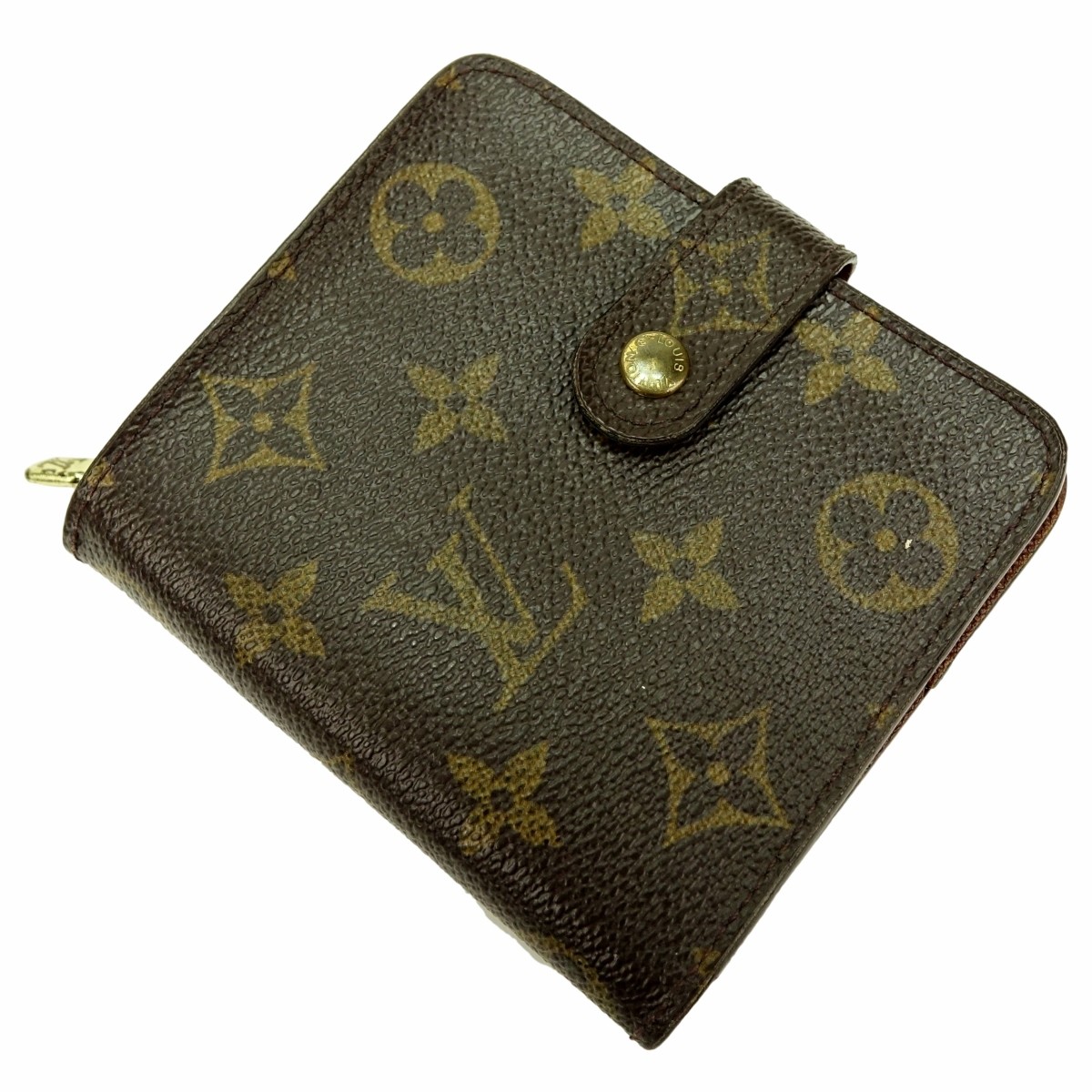 Louis Vuitton Brown Monogram Compact Zip Wallet