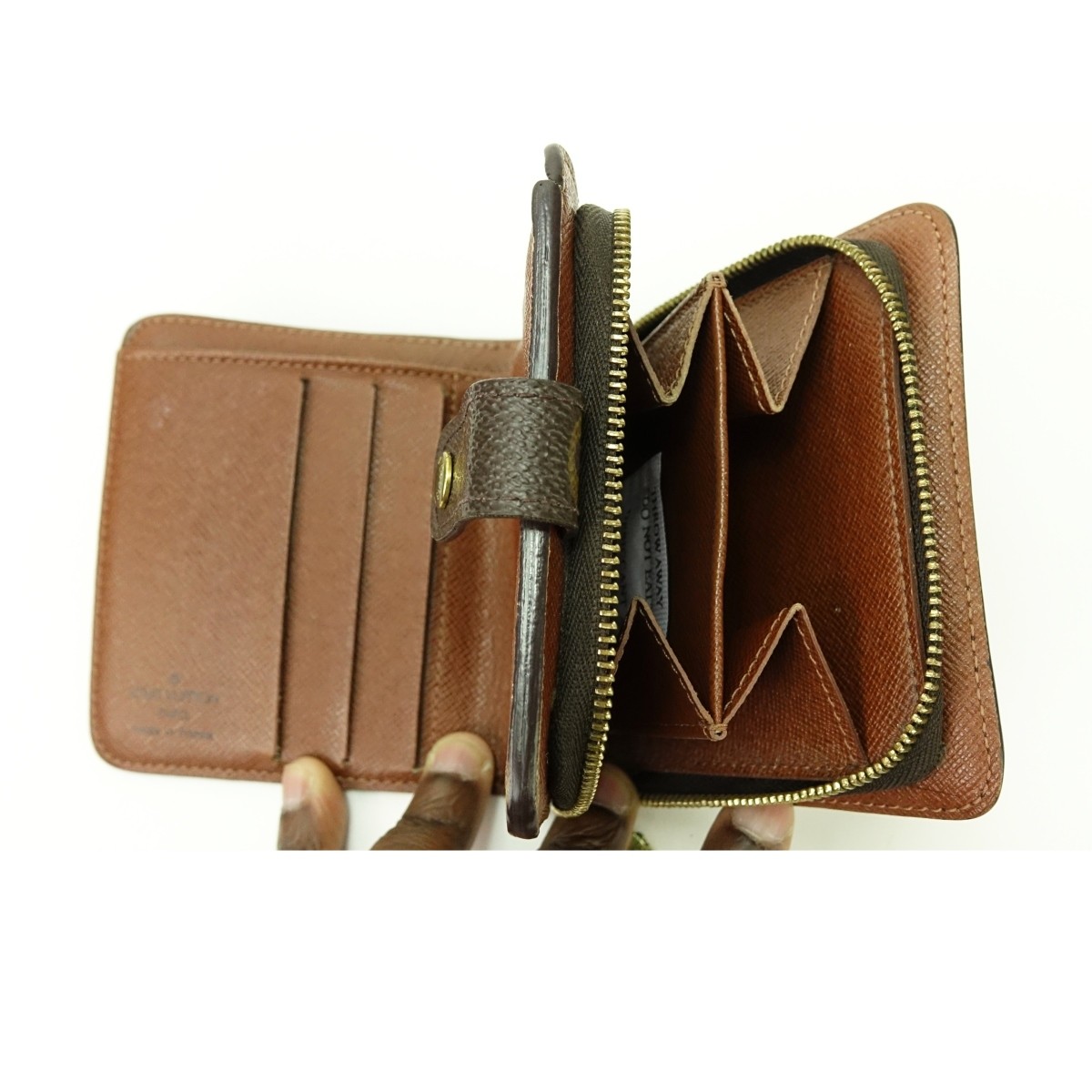 Louis Vuitton Brown Monogram Compact Zip Wallet