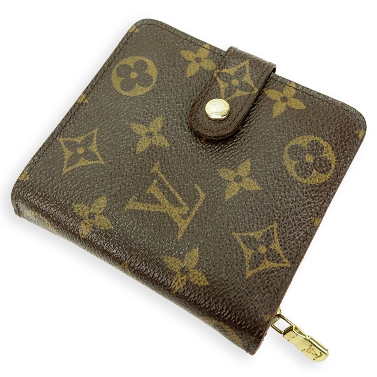 Louis Vuitton Brown Monogram Compact Zip Wallet